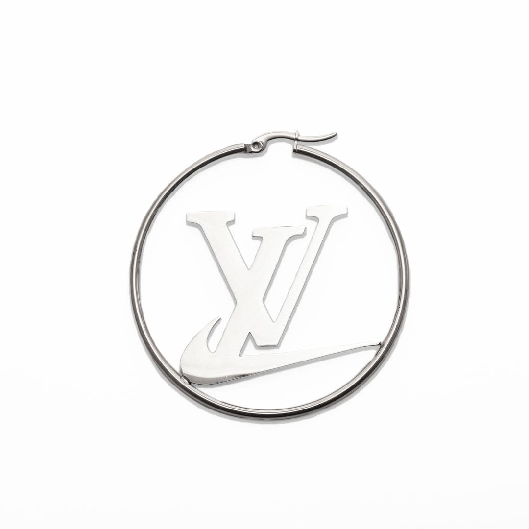 LV Swoosh Earrings Silver-RetroRings