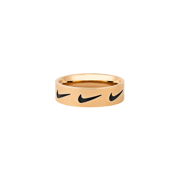 Ounce 945 middag Nike Swoosh Repeat Ring Gold - RetroRings