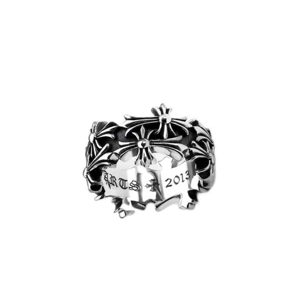 Chrome Floral Repeat Ring-RetroRings
