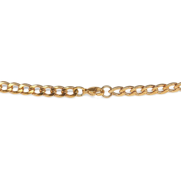 Essentials Curb Chain Necklace Gold-RetroRings