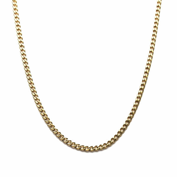 Essentials Curb Chain Necklace Gold-RetroRings