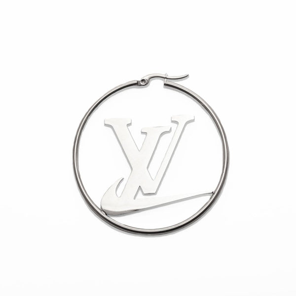 LV Swoosh Earrings Silver-RetroRings