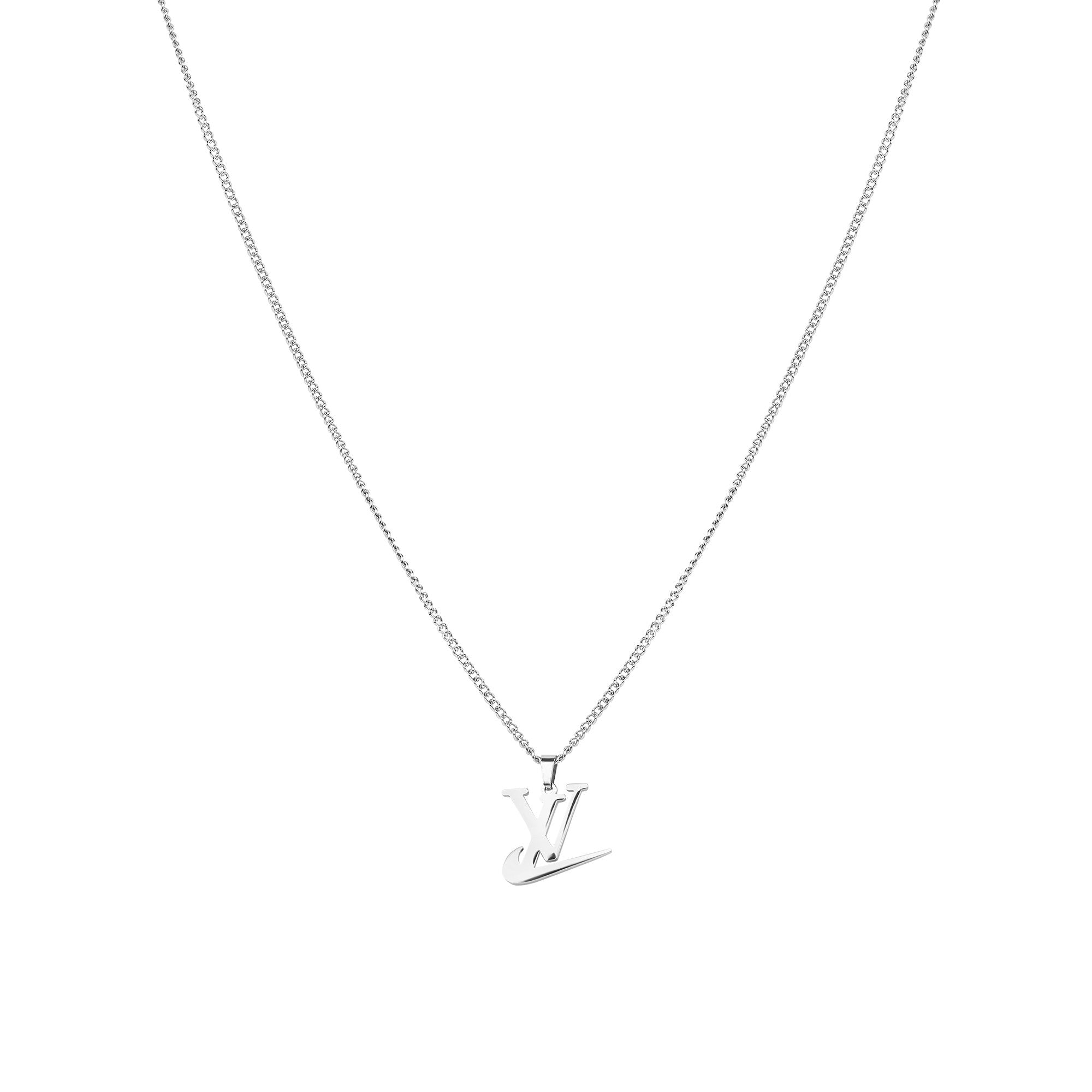 LV Swoosh Necklace Silver-RetroRings