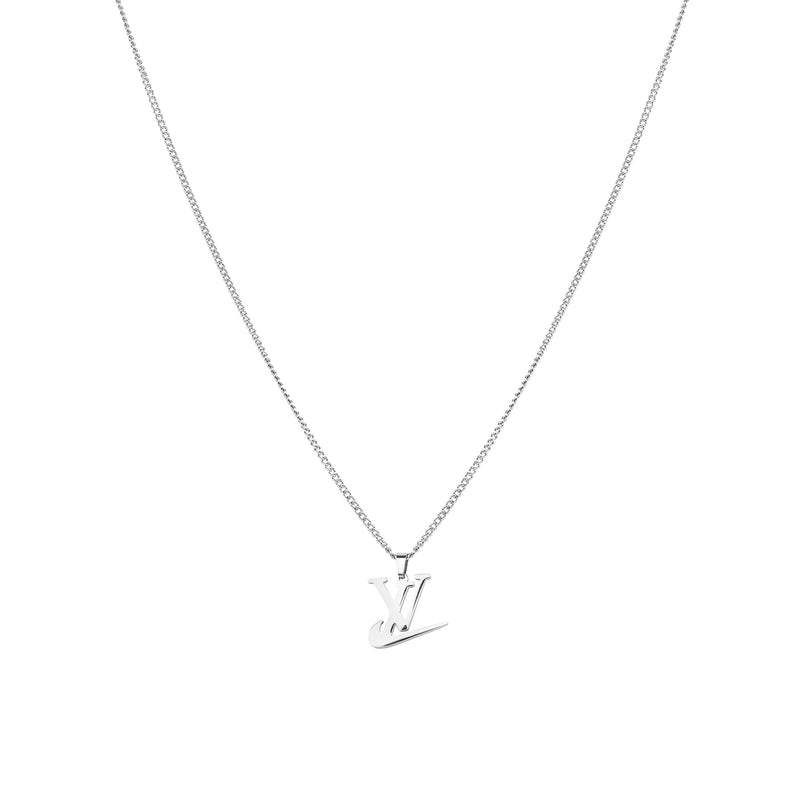 LV Swoosh Necklace Silver-RetroRings