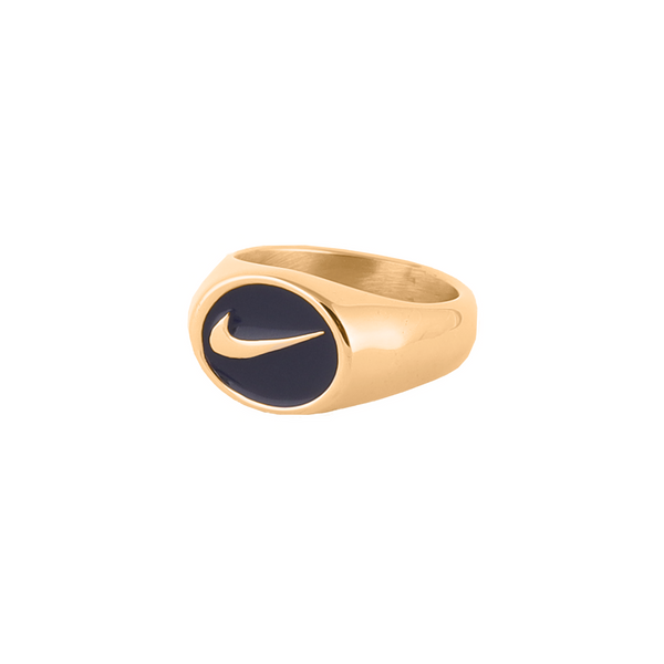 Nike Signet Ring Gold-RetroRings
