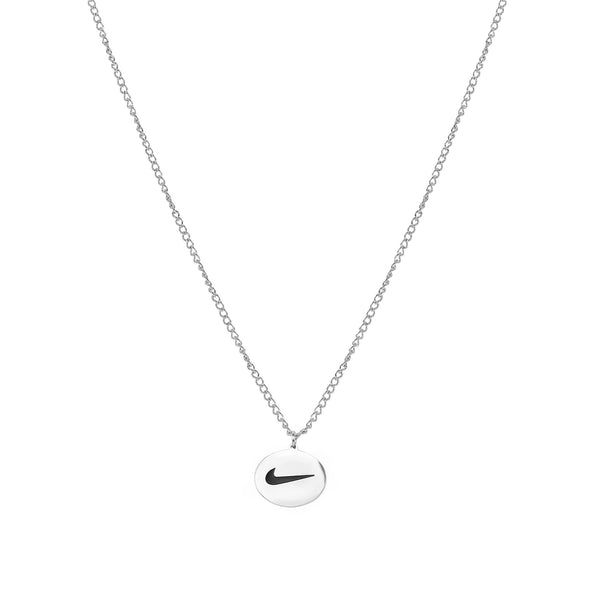Nike Swoosh Circle Necklace Silver-RetroRings