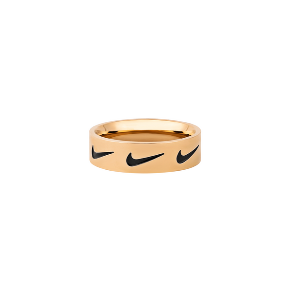 Nike Swoosh Repeat Ring Gold-RetroRings