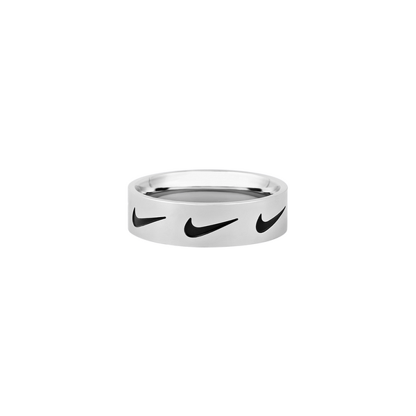 Nike Swoosh Repeat Ring Silver-RetroRings