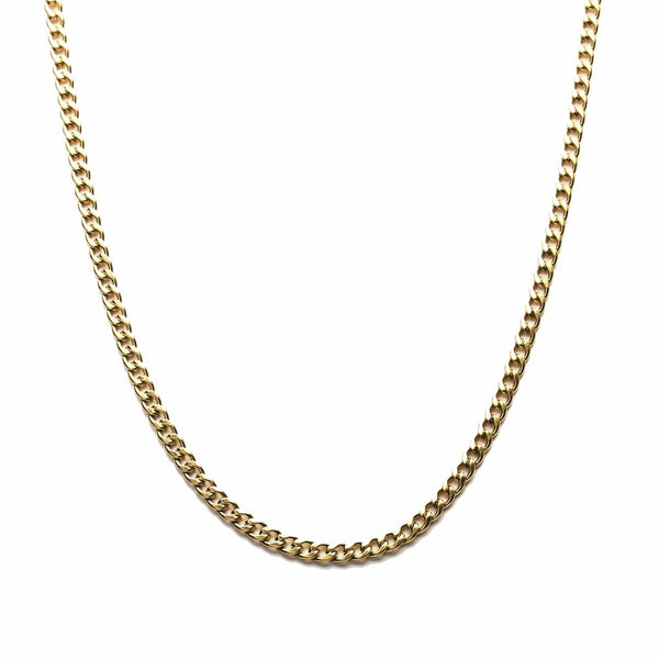 Essentials Curb Chain Necklace Gold - RetroRings