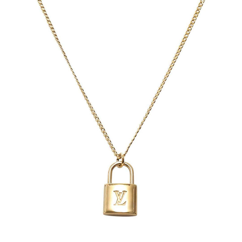 LV Padlock Necklace Gold - RetroRings